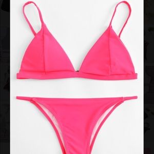 Zaful hot pink bikini